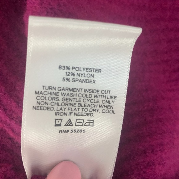 NWT Express V-Neck Cropped Oversize Dolman Sleeve Sweater Orchid Fuchsia XS - Picture 9 of 10